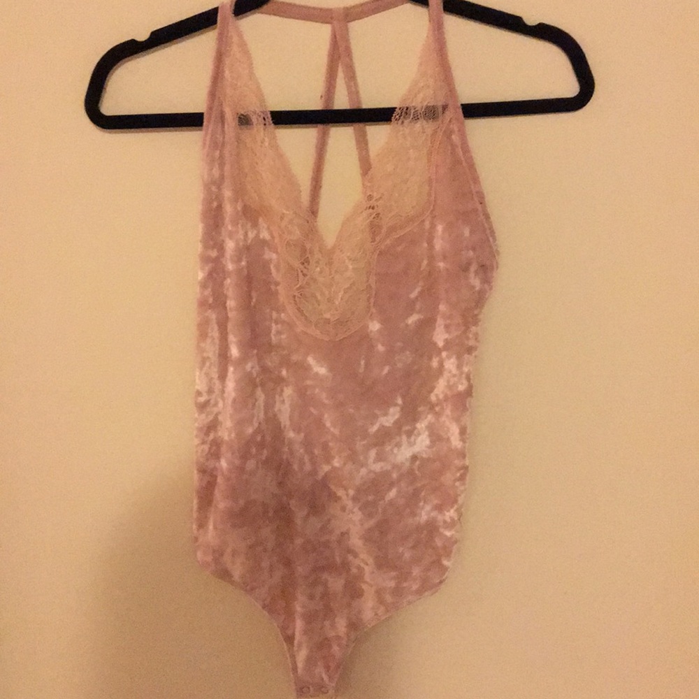 Express Velvet thong bodysuit